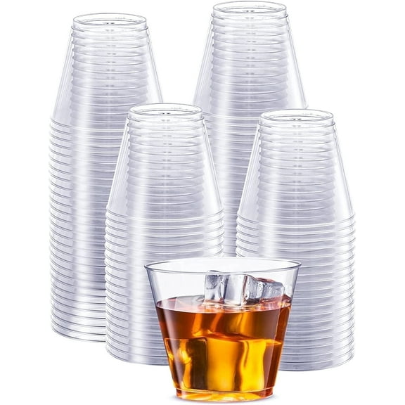 SETUP 5 oz Disposable Shot Glasses Clear Plastic Cups, 200-Pack
