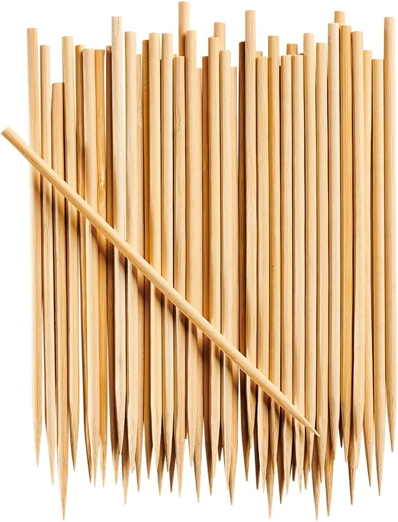 90Pcs Bamboo Skewer Sticks 6/8/10/12inch Natural Wood Barbecue