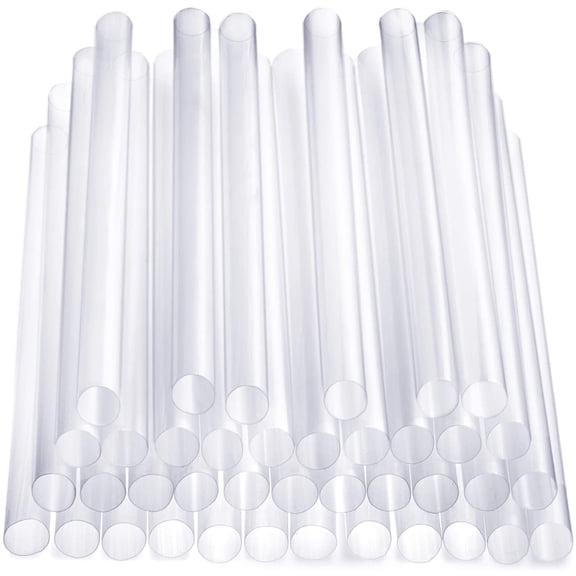Comfy Package 8.5 Clear Disposable Jumbo Straws Drinking Plastic Smoothie Straw, 100-Pack