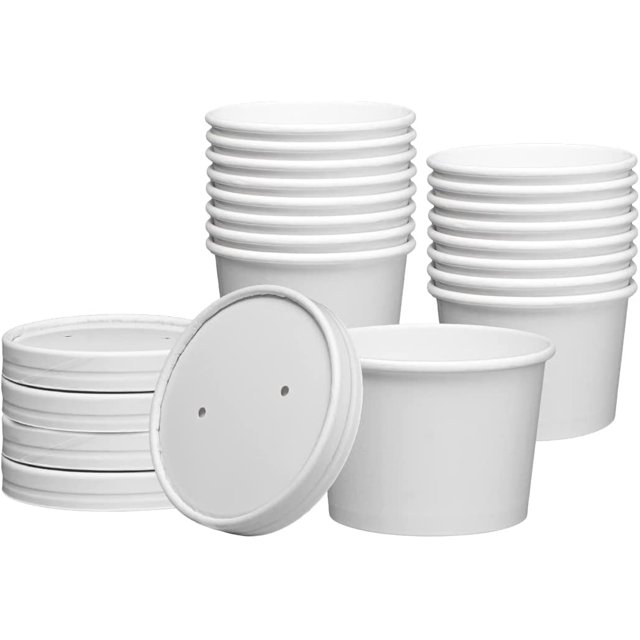 Comfy Package 8 Oz Vented Lids Hot Food & Soup Containers, Disposable