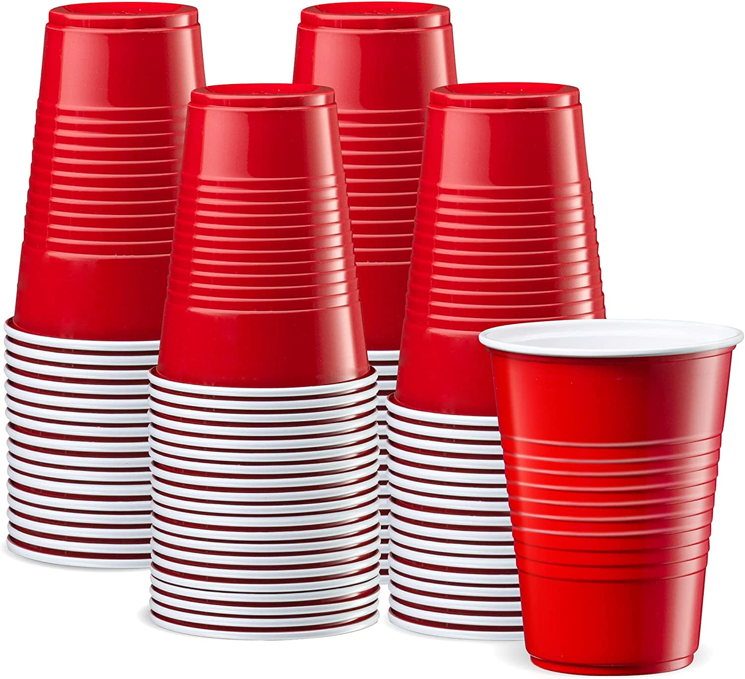 Small Red Party Cups, Set of 8 Meri Meri Beautiful Basics Red Tumbler Paper  Cups, Holds 9 Ounces