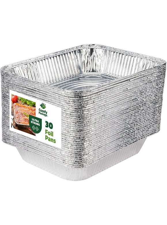 Comfy Package 9x13 Disposable Aluminum Foil Pans Baking Pan Catering Trays, 30-Pack