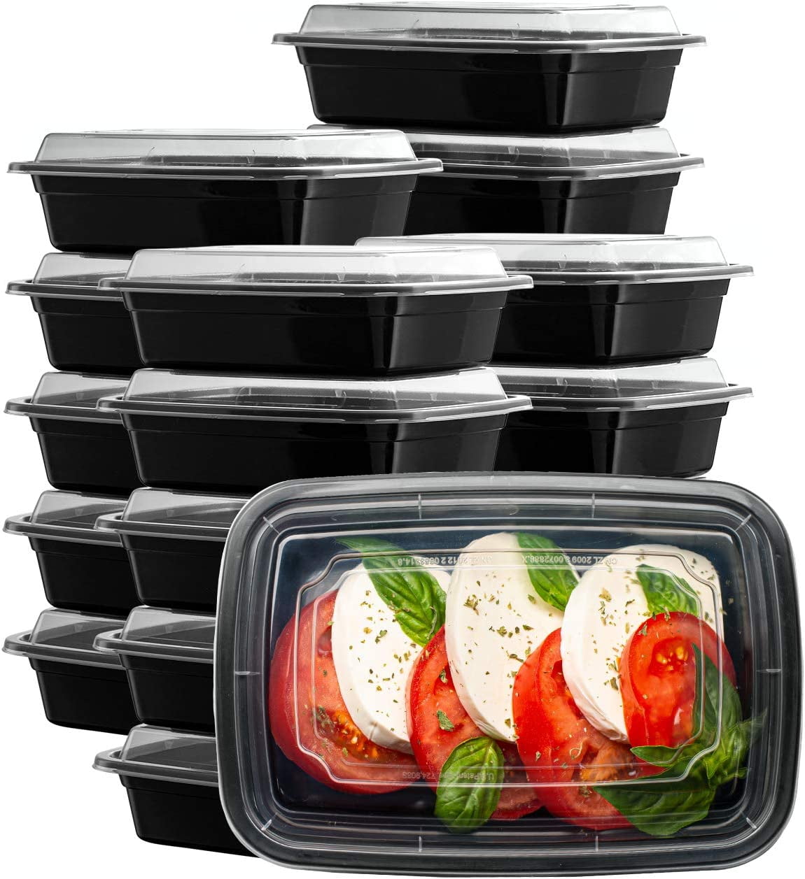 MUCHII [50 Pack Meal Prep Container, 24 oz Round To Go Containers with  Lids, Plastic Containers for Food Microwave and Freezer Safe