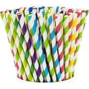 Comfy Package Biodegradable Straws Disposable Paper Straws for Drinking, Assorted 200-Pack