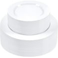 thumbnail image 1 of SETUP Disposable White Round 75 " and 1025" Plastic Party Plates (100 Count), 1 of 7