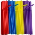 thumbnail image 1 of Comfy Package Flexible Drinking Straws Plastic Disposable Bendy Straws, 250-Pack, 1 of 7
