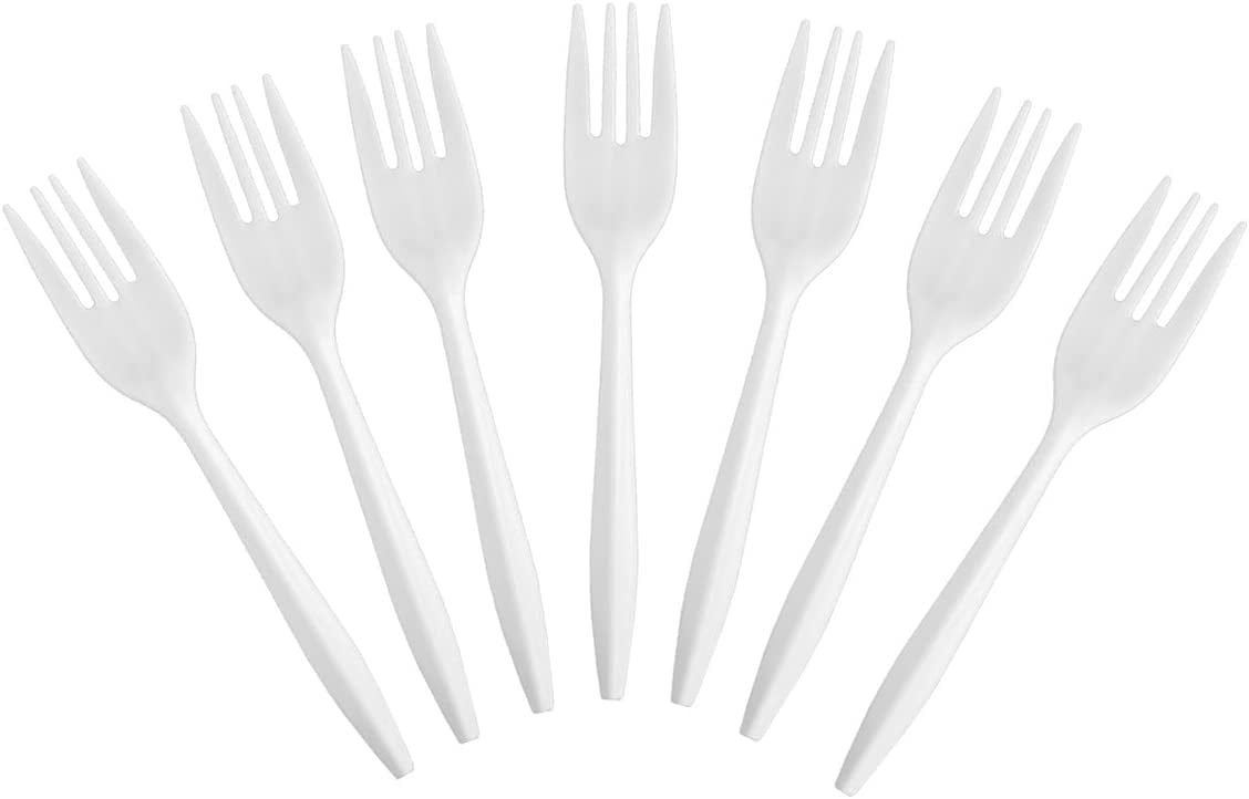 Dixie Cutlery Keeper Tray w/Clear Plastic Utensils: 60 Forks, 60