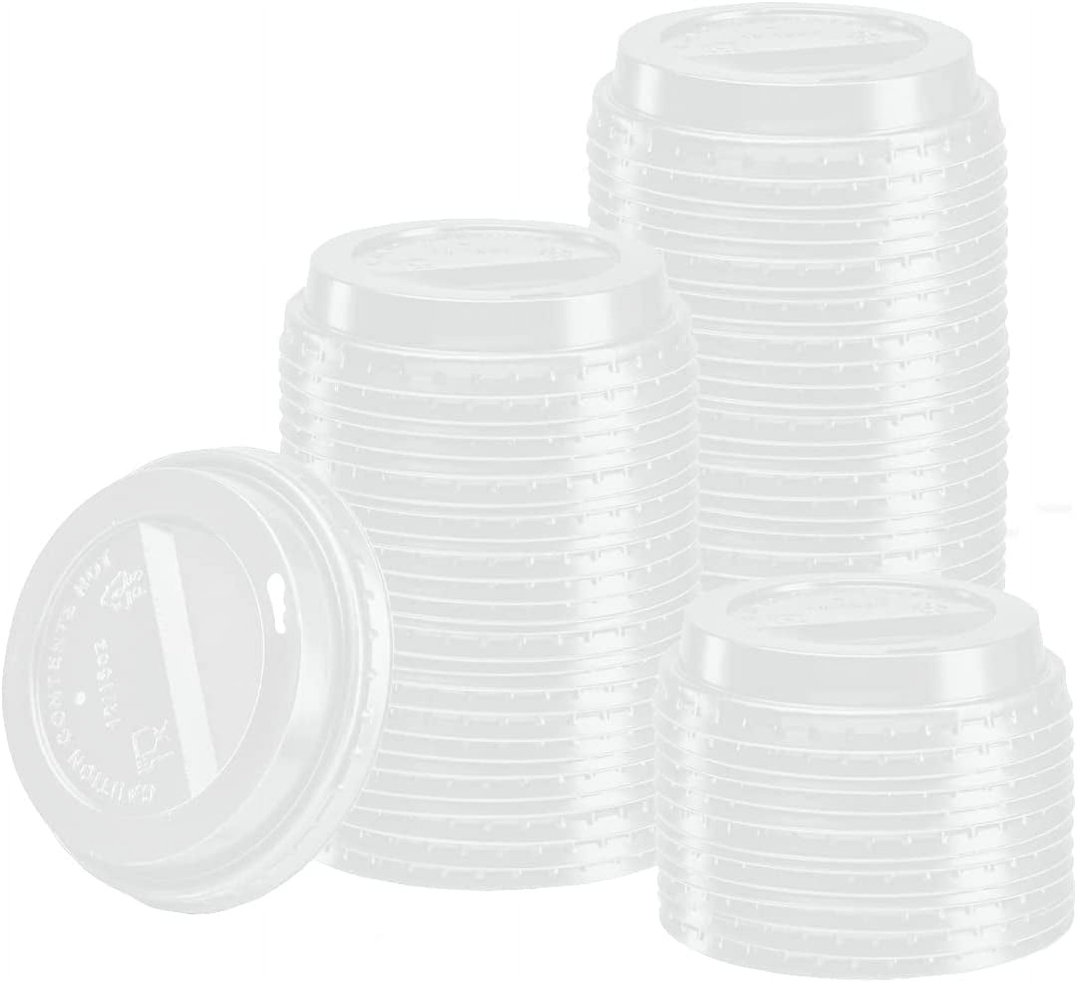 Comfy Package Hot Coffee Cup Lids Disposable Plastic Lids, White 100