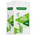 thumbnail image 1 of Comfy Package Individually Wrapped Straws Drinking Plastic Straws Disposable, 380 pack, 1 of 5
