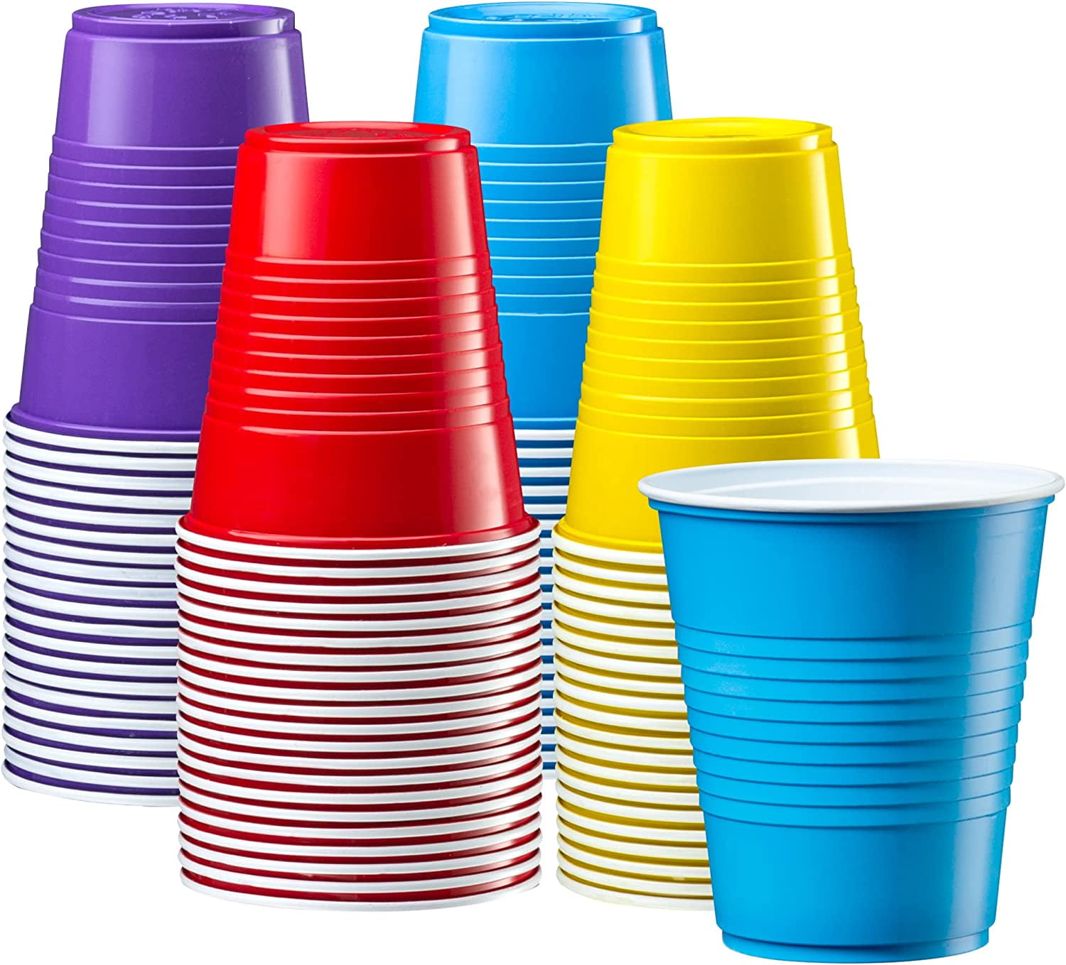 Disposable Party Plastic Cups [40 Pack - 12 oz.] Red Drinking Cups