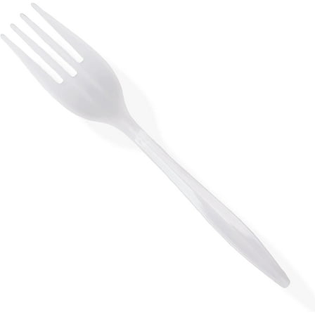 Pantry Value Plastic Forks Medium Weight - White (1000 Count)