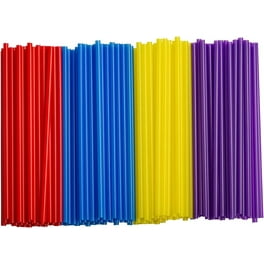 Okuna Outpost 300 Pack Long Bendy Drinking Straws, Disposable Flexible Straw  For Milkshakes, 4 Colors, 17 In : Target