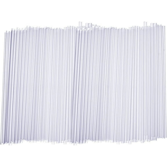 Comfy Package Plastic Straws Disposable Smoothie & Cocktail Straws, 500-Pack Clear