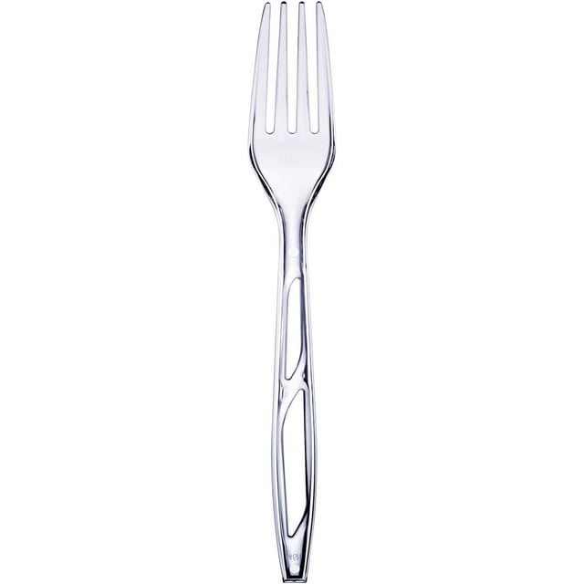 Comfy Package Heavy-Duty Plastic Forks, Everyday Fancy Clear Silverware ...