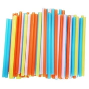 Comfy Package Sip N' Joy Jumbo Wide Smoothie Straws, Assorted Colors [100 Pack]