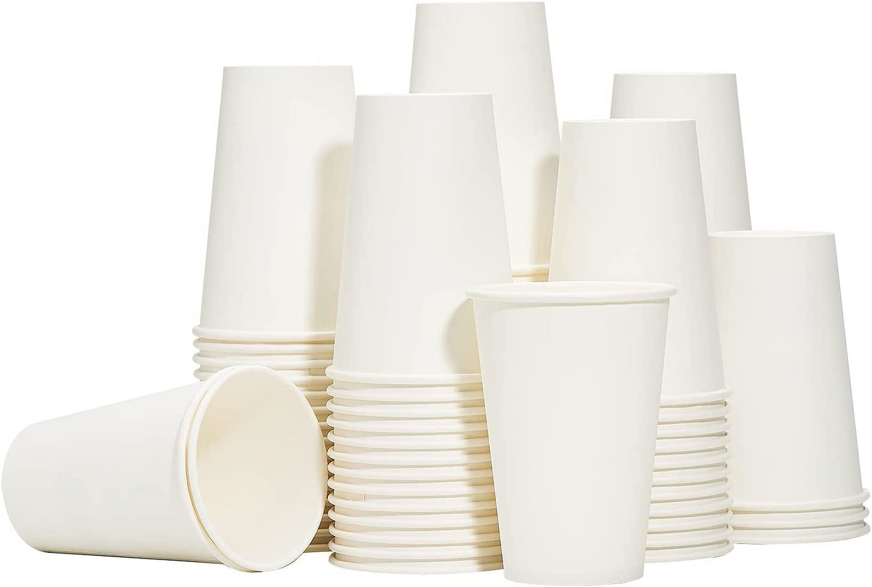 Comfy Package Small Paper Cups 3 Oz White Disposable Cups for