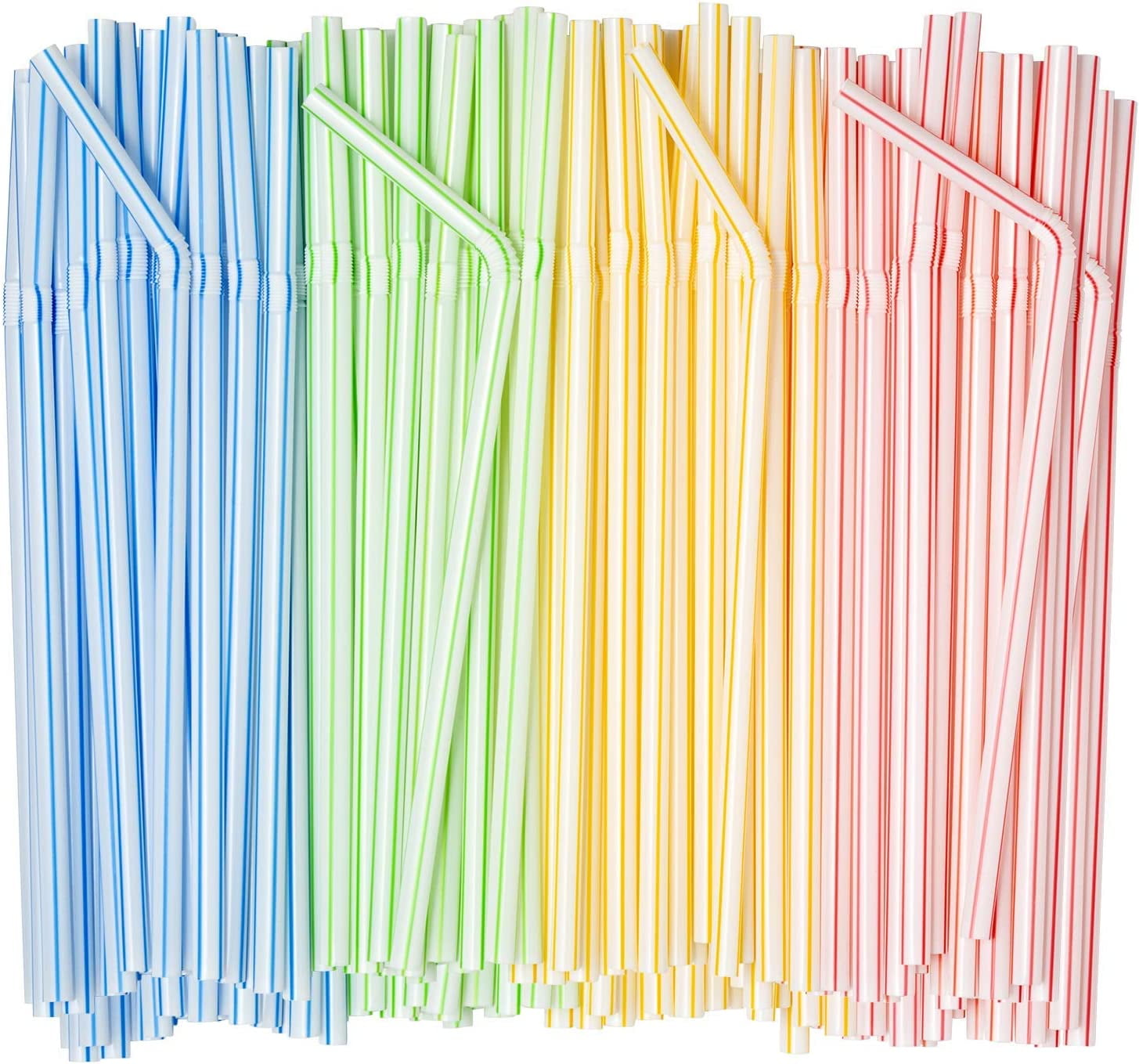 18'' Long White Plastic Straws/ 200