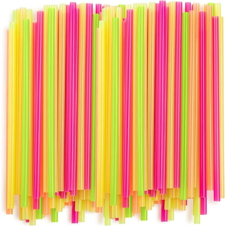 Comfy Package Wide Straws for Drinking & Smoothies [100 Pack] Assorted Colors