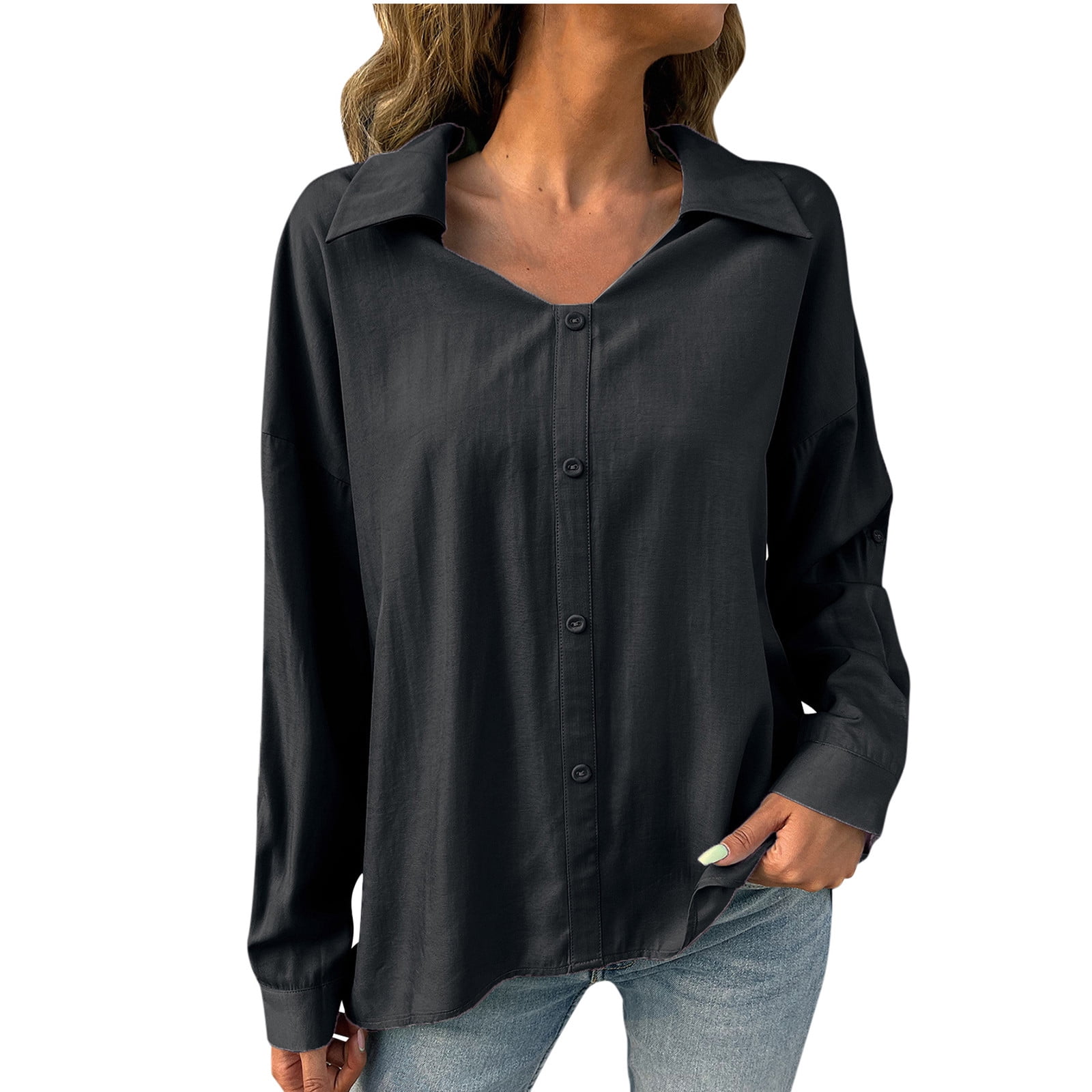 solid black tunic