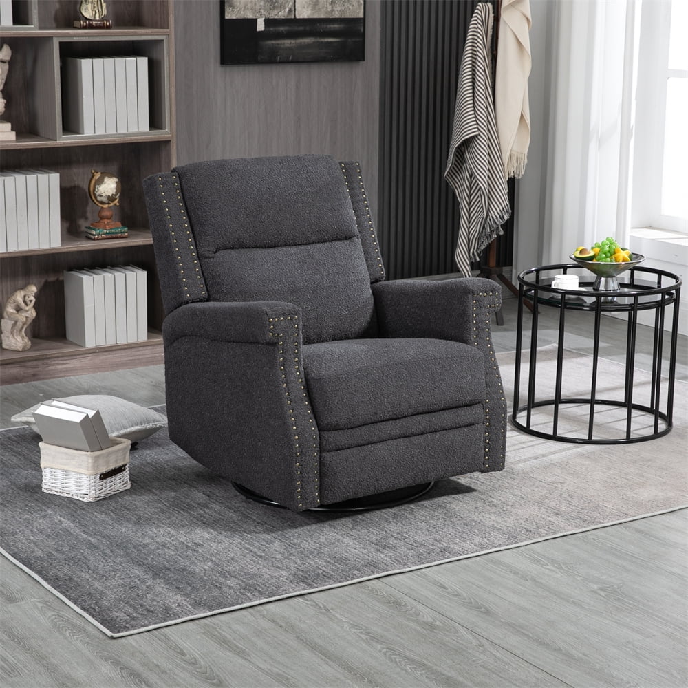 Comfy Rocker Recliner Chair, 360 Degree Swivel Nursery Rocking Chair