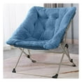 Comfy Saucer Chair for Adults, Soft Faux Fur Folding Lounge Chair for