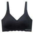 thumbnail image 1 of Comfy Seamless Bras for Women Large Bust Bras for Women Full Coverage Moisture-wicking T-Shirt Bra for Full Figures (M, Black), 1 of 5
