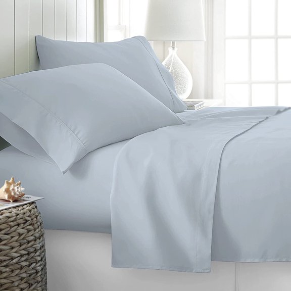 Comfy Sheets Egyptian Cotton 600-TC King Sheets 4 Piece Set - LIGHT BLUE