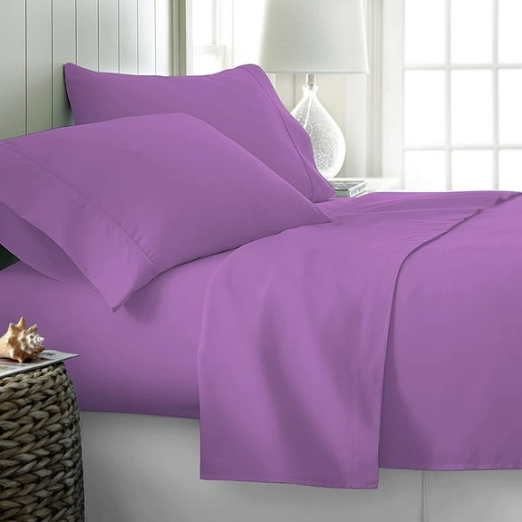 Comfy Sheets Egyptian Cotton 800-TC QUEEN Sheets 4 Piece Set - LILAC