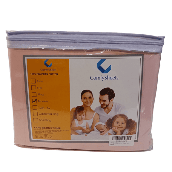 Comfy Sheets Egyptian Cotton 800-TC QUEEN Sheets 4 Piece Set - PINK