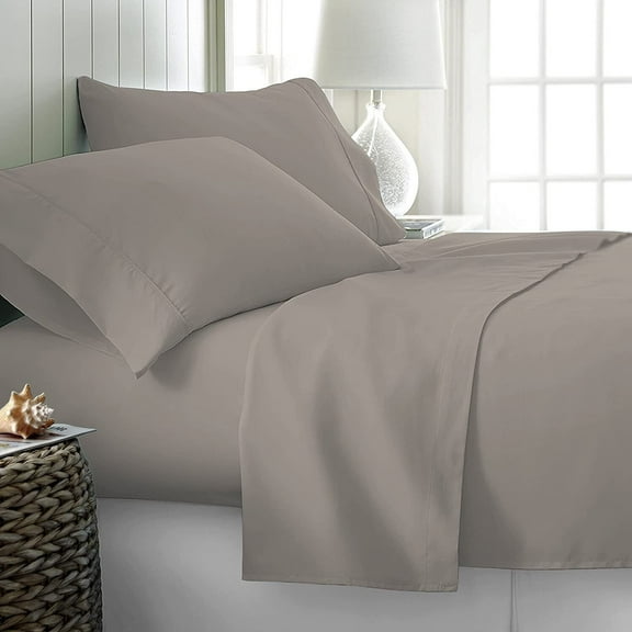 Comfy Sheets Egyptian Cotton 800-TC TWIN Sheets 4 Piece Set - TAUPE