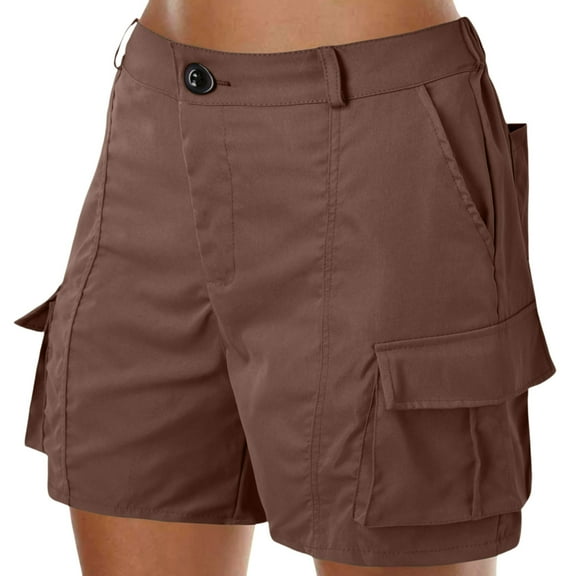 Comfy Shorts for Women, Running Shorts for Women,Women's Loose Fit Summer Mini Shorts Casual Beach Hot Pants with Button Details Comfortable Stretchy Cargo Shorts for Outdoor Activities