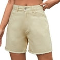 thumbnail image 1 of Comfy Shorts for Women, Sports Shorts for Women,Trendy Women's Denim Shorts High Waist Loose Fit Casual Summer Stretch Comfortable Fashionable Streetwear, 1 of 6