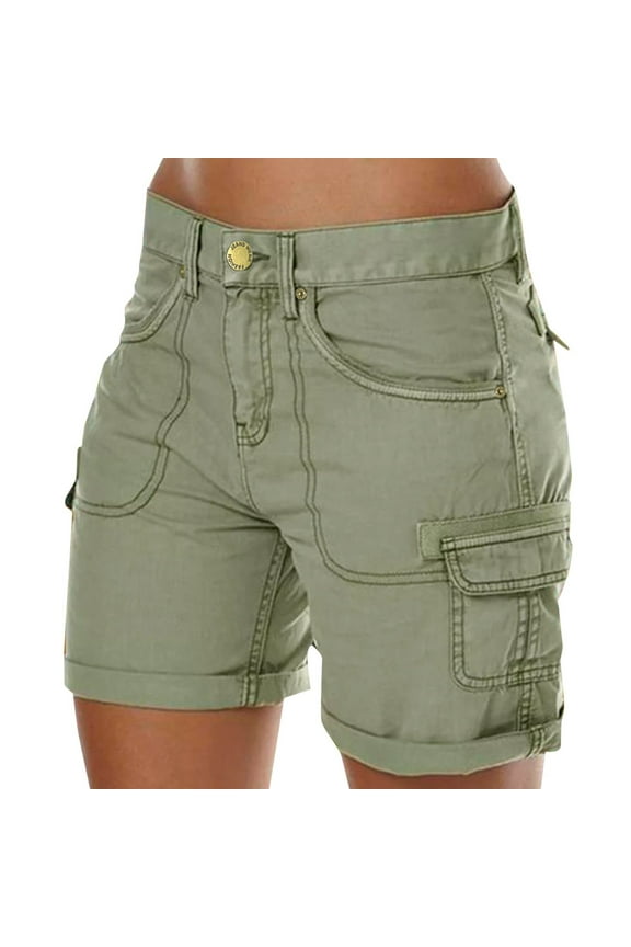 Comfy Shorts for Women, Sports Shorts for Women,Women's Loose Fit Mini Summer Shorts Comfortable Beach Hot Pants Stylish Casual Cargo Shorts with Button Design