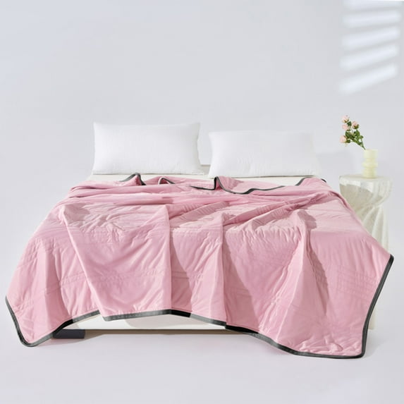 Comfy Sleepers Ice Cooling Blanket, Summer Cool Quilt, Ice Blankets for Hot Sleepers and Night Sweat,Wake up Refreshed Every Day, 59×39 Inch,Pink