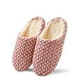 thumbnail image 1 of Comfy Soft Plush House Slippers for Women, Slip-on House Shoes, Women's House Soft Plush Shoes, Gift for Women, Ladies Slippers for Indoor and Outdoor Use, Red, Size 6-7, 1 of 9