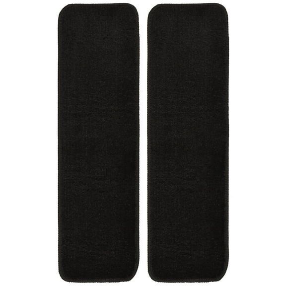 Comfy Stair Tread Treads Indoor Skid Slip Resistant Carpet Stair Tread Treads Machine Washable 8 ? inch x 30 inch (Set of 2, Black)