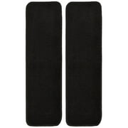 Comfy Stair Tread Treads Indoor Skid Slip Resistant Carpet Stair Tread Treads Machine Washable 8 ? inch x 30 inch (Set of 2, Black)