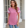thumbnail image 1 of Comfy Summer Tees Short Sleeve Tops Blouse Round Neck T Shirts for Women, 1 of 8