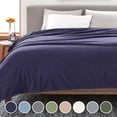 thumbnail image 1 of Comfy Supersoft Fleece Bed Blanket – Lightweight All-Season – King Size – Navy, 1 of 9