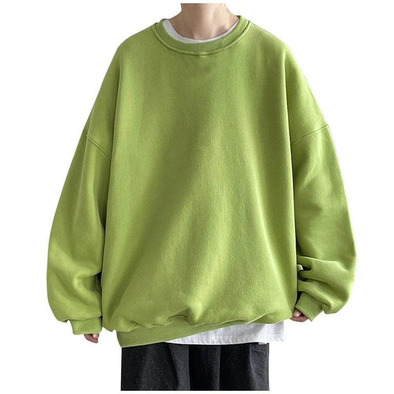 Comfy Sweatshirts for Men Men s Casual Solid Shirt Blouse Dropped Shoulder Sleeve Tops Shirt Round Neck Plain Sweatshirt Men Mens Vintage Sweatshirt