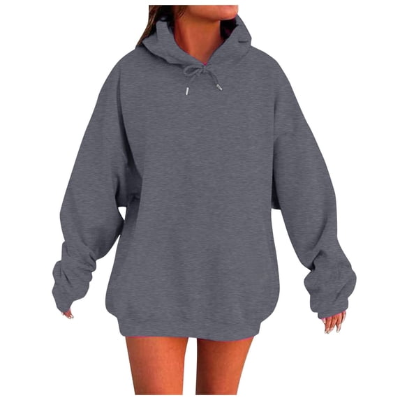 SHE IS Comfy Sweatshirts for Women Loose Fit Womens Zip up Hoodies Oversized Tunic Sweatshirts for Women Soft Womens Long Sleeve Blouse My Orders Placed
