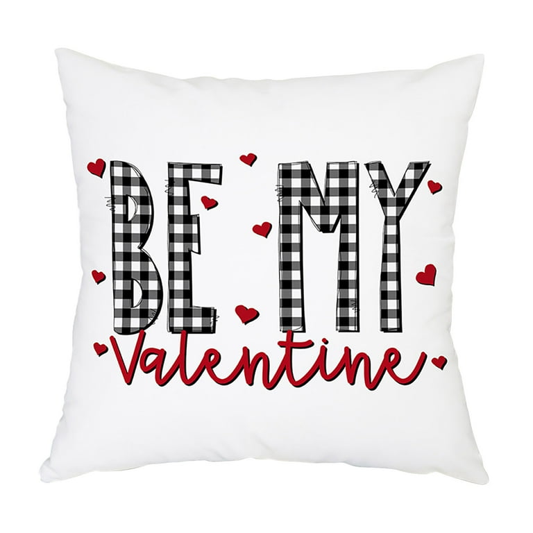 Comfy Throw Pillows for Couch Valentine's Day Love Letter Pattern Throw  Pillow Cover Sofa Throw Pillow Rest Custom Pillow Cover Bedsore Satin  Pillowcase 