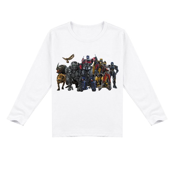 Comfy Transformers Long Sleeve T-shirt for Children, Ideal for Spring and Autumn Outings