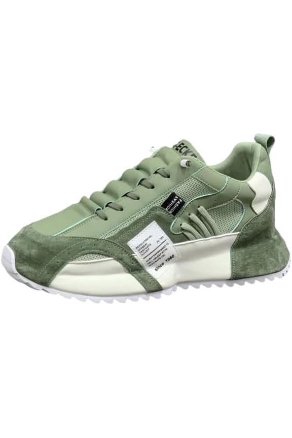 Comfy Trendy Platform Shoes for Outdoor Walking Jogging Camping, All Seasons Men's Lace Up Sneakers