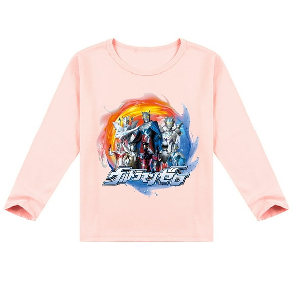 Comfy Ultraman Long Sleeve T-shirt for Children, Ideal for Spring and Autumn Outings for Boys and Girls