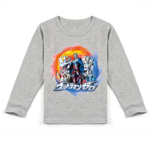 Comfy Ultraman Long Sleeve T-shirt for Children, Ideal for Spring and Autumn Outings for Boys and Girls