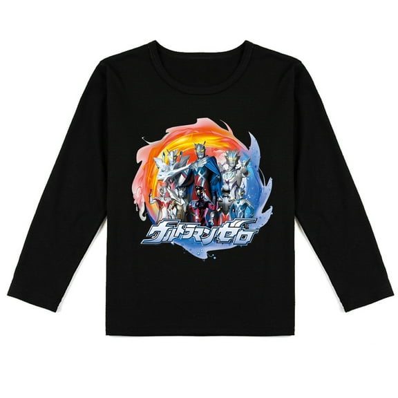 Comfy Ultraman Long Sleeve T-shirt for Children, Ideal for Spring and Autumn Outings for Boys and Girls