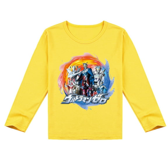 Comfy Ultraman Long Sleeve T-shirt for Children, Ideal for Spring and Autumn Outings for Boys and Girls