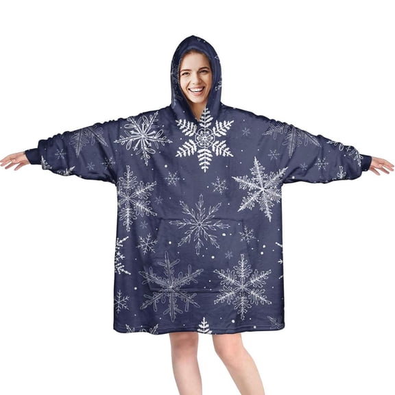 Comfy Wearable Blanket Hoodie for Women Men Adult, Oversized Sherpa Fleece Sweatshirt Blanket with Hood and Pocket