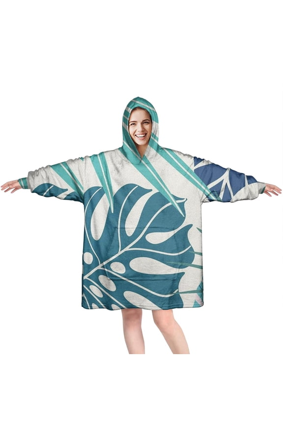 Comfy Wearable Blanket Hoodie for Women Men Adult, Oversized Sherpa Fleece Sweatshirt Blanket with Hood and Pocket